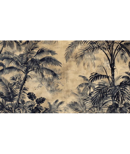 Eden Monochrome - Papier Peint Panoramique Tropical vintage Toutes les collections ici