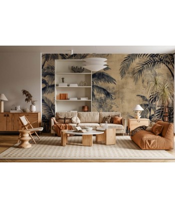 Eden Monochrome - Papier Peint Panoramique Tropical vintage Toutes les collections ici