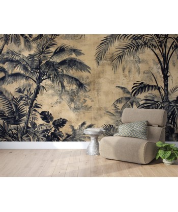 Eden Monochrome - Papier Peint Panoramique Tropical vintage Toutes les collections ici