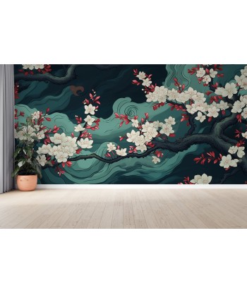 Élégance Asiatique : Papier Peint Panoramique Floral les ctes