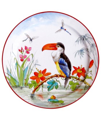 Coffret 6 Assiettes Tôle Oiseaux brillant des détails fins