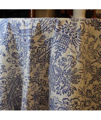 Nappe Bleue imprimée 100 % coton de la marque