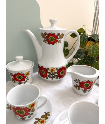 Service à café en porcelaine Seltmann Weiden K W.Germany Bavaria - années 70 en linge