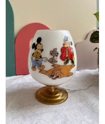 Lampe à poser vintage en opaline Disney- petit modèle Mickey meilleur choix