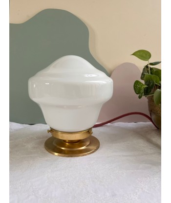 Lampe à poser vintage en verre opalin- petit modèle Modern Comparez plus de prix