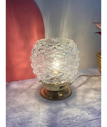 Lampe à poser vintage en verre ciselé- petit modèle Pineapple Jusqu'à 80% De Réduction