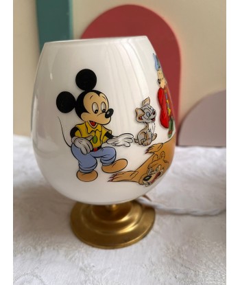 Lampe à poser vintage en opaline Disney- petit modèle Mickey meilleur choix