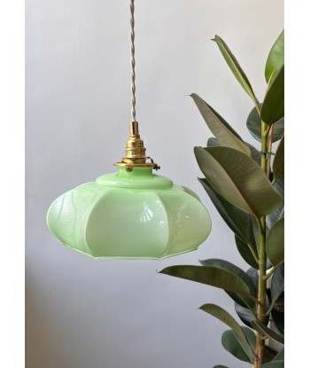 Suspension opaline vintage verte - modèle Clélia Les magasins à Paris et en Île-de-France