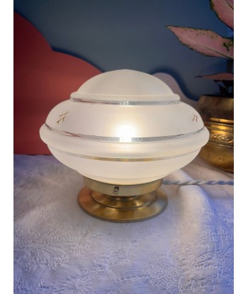 Lampe à poser vintage en verre dépoli années 50- modèle Eliette Toutes les collections ici