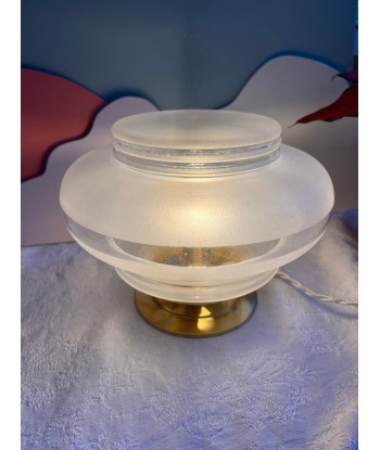 Lampe à poser vintage en verre translucide- modèle Héloïse solde