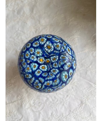 Petit vase bleu en verre de Murano vintage Millefiori - Sulfure - Murrine Murrina Amélioration de cerveau avec