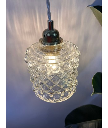 Suspension en verre bullé vintage - modèle Béa Profitez des Offres !