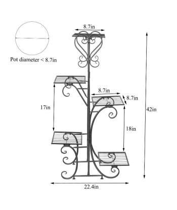 Porte Plante Fer Ancien de technologie