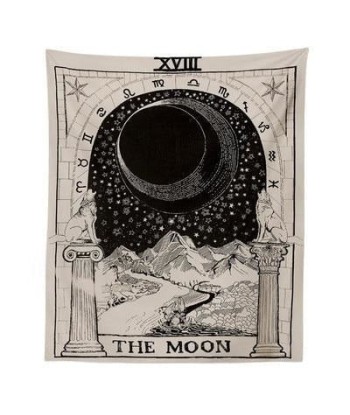 Tenture Carte de Tarot la Lune destockage