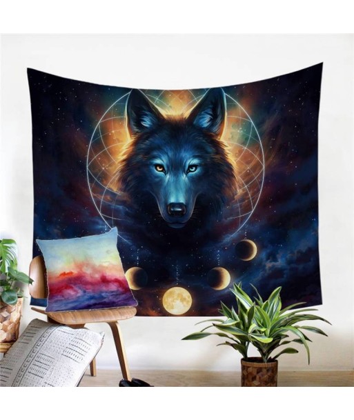 Tenture Psychédélique Loup Attrape-Rêve by JoJoesArt destockage