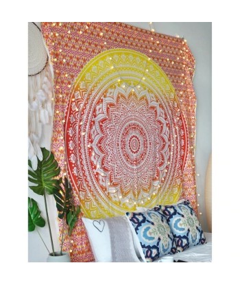 Tenture Coton Mandala Orange Fin de série