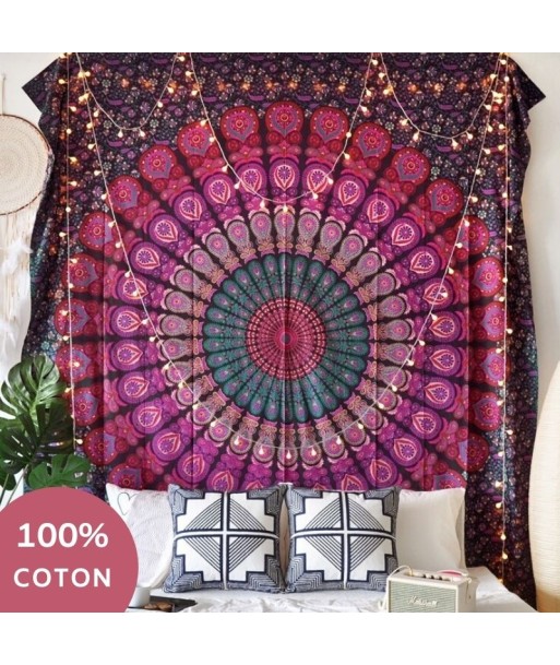 Tenture Indienne Coton Violet pas cheres