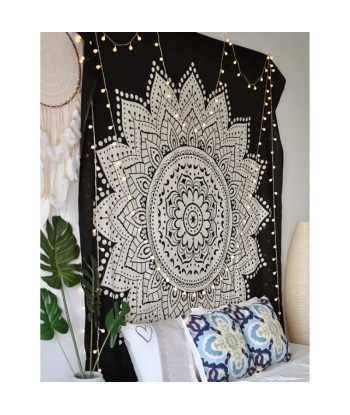 Tenture Coton Mandala Noir et Blanc 2024