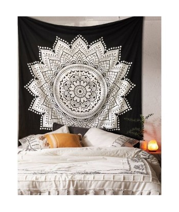 Tenture Coton Mandala Noir et Blanc 2024