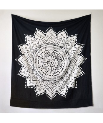 Tenture Coton Mandala Noir et Blanc 2024