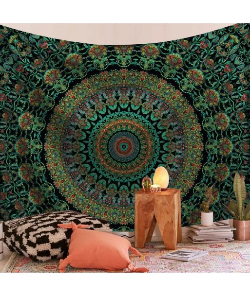 Tenture Mandala Verte soldes