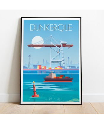 AFFICHE DUNKERQUE - LE PORT INDUSTRIEL solde