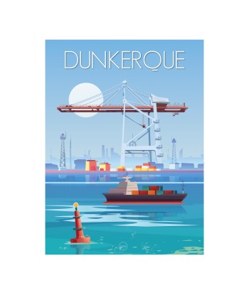 AFFICHE DUNKERQUE - LE PORT INDUSTRIEL solde