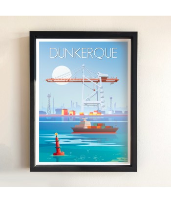 AFFICHE DUNKERQUE - LE PORT INDUSTRIEL solde