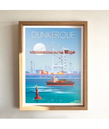 AFFICHE DUNKERQUE - LE PORT INDUSTRIEL solde