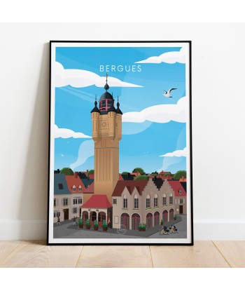 AFFICHE BERGUES - LE CENTRE VILLE Venez acheter