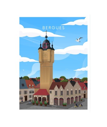 AFFICHE BERGUES - LE CENTRE VILLE Venez acheter