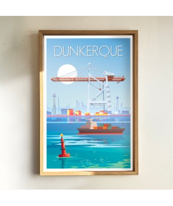 AFFICHE DUNKERQUE - LE PORT INDUSTRIEL solde