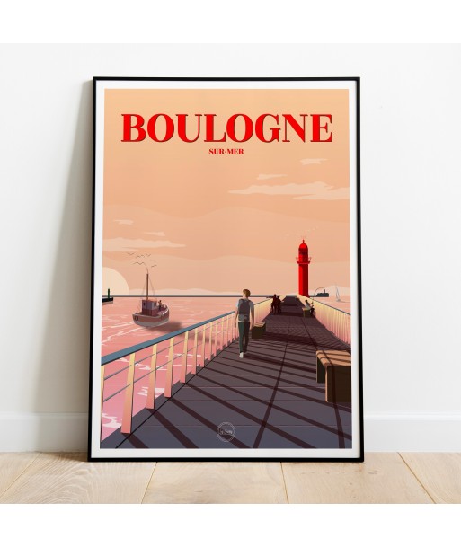 AFFICHE BOULOGNE-SUR-MER - LA JETÉE Toutes les collections ici