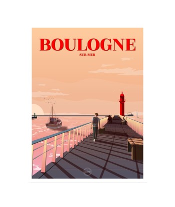 AFFICHE BOULOGNE-SUR-MER - LA JETÉE Toutes les collections ici