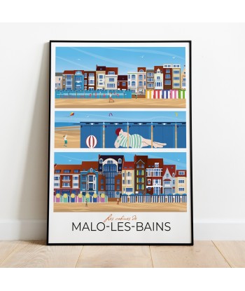 AFFICHE MALO LES BAINS - LES CABINES DE PLAGE votre