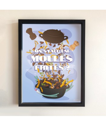 AFFICHE LES MOULES-FRITES du meilleur 