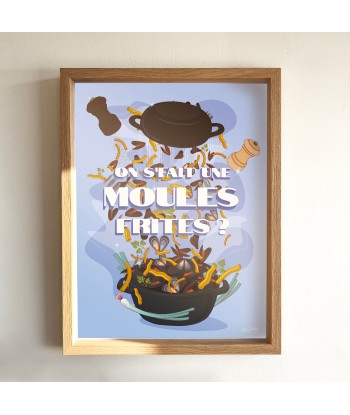 AFFICHE LES MOULES-FRITES du meilleur 