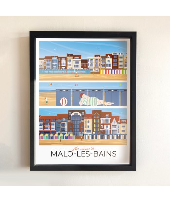 AFFICHE MALO LES BAINS - LES CABINES DE PLAGE votre