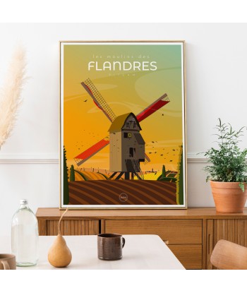 AFFICHE LES MOULINS DES FLANDRES outlet