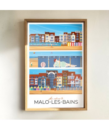 AFFICHE MALO LES BAINS - LES CABINES DE PLAGE votre