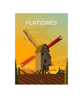 AFFICHE LES MOULINS DES FLANDRES outlet