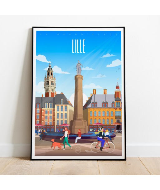 AFFICHE LILLE - LA GRAND'PLACE à prix réduit toute l'année