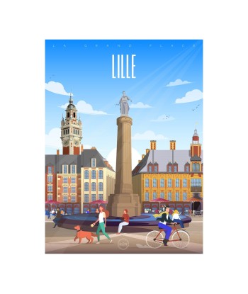 AFFICHE LILLE - LA GRAND'PLACE à prix réduit toute l'année