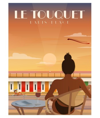 AFFICHE LE TOUQUET - LES CABINES Jusqu'à 80% De Réduction