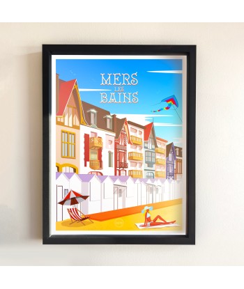 AFFICHE MERS-LES-BAINS - LA PLAGE Comparez et commandez 