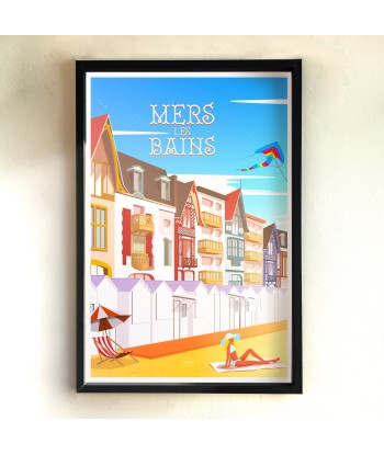 AFFICHE MERS-LES-BAINS - LA PLAGE Comparez et commandez 