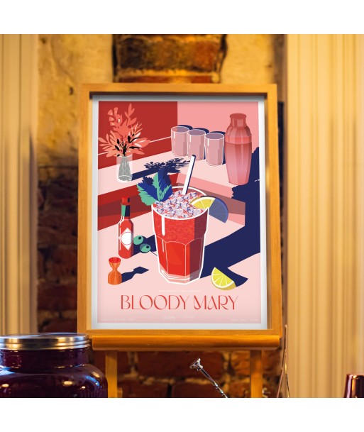 AFFICHE COCKTAIL - BLOODY MARY la colonne vertébrale