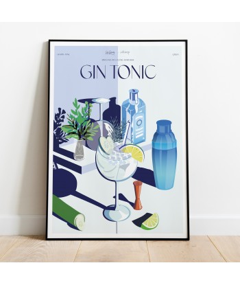 AFFICHE COCKTAIL - GIN TONIC pas cher chine