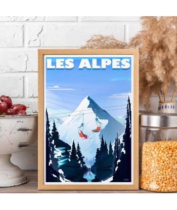 AFFICHE LES ALPES le des métaux précieux