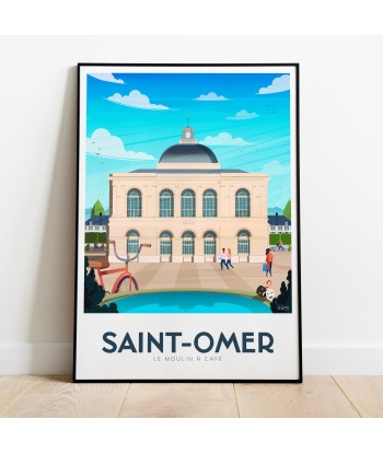 AFFICHE SAINT-OMER - LE MOULIN À CAFÉ rembourrage situé sous